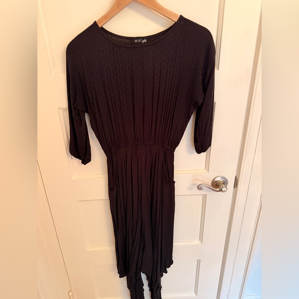 Elegant Black High Low Dress